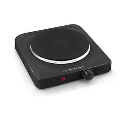 Настільна плита Esperanza EKH002K Pinatubo, Black, 1500 Вт, електрична, механічне керування, діаметр поверхні нагріву 18,5 см, захист від перегріву