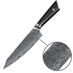 Ніж кухарський 20 см Damascus DK-LKB 5001 VG-10 Дамаська сталь 67 шарів - мініатюра 4