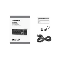 Клавіатура REAL-EL RK-737W Wireless/Bluetooth Black/Grey (EL123100060) - мініатюра 9