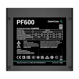 Блок живлення Deepcool 600W PF600 (R-PF600D-HA0B-EU) - мініатюра 3