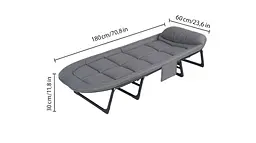 Портативне розкладне ліжко Relax Outdoor 180×60×30 см, залізна рама, до 120 кг, 5 регульованих положень - мініатюра 2