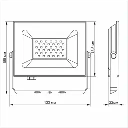 Прожектор TITANUM LED 30W 6000K TLF306 220V (TLF306) - мініатюра 3