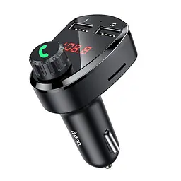 Автомобільний зарядний пристрій Hoco DE24 2 USB з FM-модулятором чорний