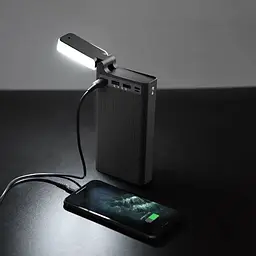 Портативна батарея Hoco J62 Jove з ліхтариком table lamp 30 000 mAh/LED-lamp Black - мініатюра 2
