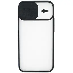 Чохол UFT для iPhone 12 Pro силіконовий зі шторкою, що захищає камеру Black матовий - мініатюра 2