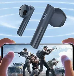Бездротові навушники Haylou T33 MoriPods, BT5.2, IPX4, 25mAh, 310mAh, 6h, TWS Earbuds Blue UA UCRF - мініатюра 4