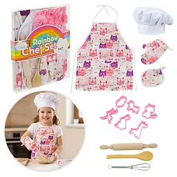 Ігровий набір кухаря Rainbow Chef Set з фартухом та аксесуарами (13 предметів) (WQ5187-5B)