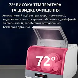 Настільна автоматична посудомийна машина 36 л 800 Вт з функцією сушіння - мініатюра 7