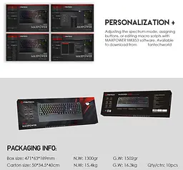 Механічна ігрова клавіатура Fantech MK-853V2 Black Red Switch MARCOS Mechanical Eng/Укр/Рус - мініатюра 11