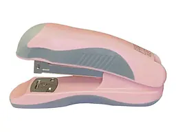 Степлер BUROMAX пластиковий, PASTEL, 20арк. скоби №24, 26, 111х62х32 мм, рожевий
