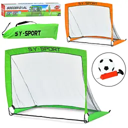Футбольні ворота 120x70x90 см, м’яч, насос, чохол (В асортименті) - мініатюра 2
