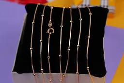 Ланцюг Xuping Jewelry джгут із кульками 60 см 1 мм золотистий