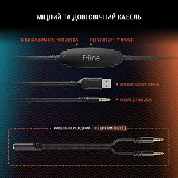 Игровая гарнитура Fifine H3 RGB Black (H3) - миниатюра 4