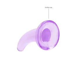 Фалоімітатор Realrock Crystal Clear Dildo 5" 11.5 см фіолетовий - мініатюра 3