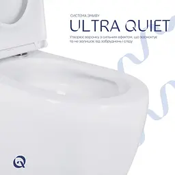 Унітаз підлоговий Qtap Robin New Ultra Quiet з сидінням Slim Duroplast/ Soft-close/ Quick Release QT13226083AW - мініатюра 4