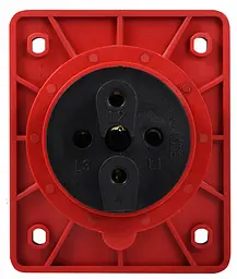 Розетка врізна 16А P4 IP44 3P+PE ГВ АСКО-УКРЕМ (A0080030002) - мініатюра 2