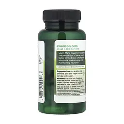 Вітамінно-мінеральний комплекс Swanson Їжачок гребінчастий, Organic Lion's Mane Mushroom, 60 веганських капсу (SWV11945) - мініатюра 3