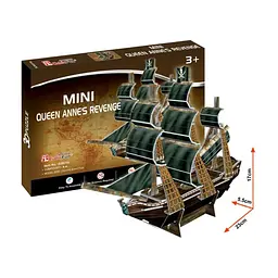 Пазл Cubic Fun 3D Корабель Помста Королеви Анни серія міні (S3031h) - мініатюра 3