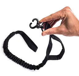 Повідець для собак Harness 100-150см, банджі-повідець з двома ручками Чорний - мініатюра 5