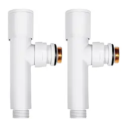 Комплект дизайн кранів Ideale Dante 1/2”x1/2” білий - мініатюра 3