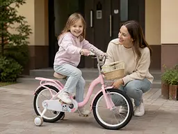 Велосипед XDDING R16 Рожевий / Детский велосипед с кошиком - мініатюра 4