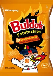 Чіпси Samyang Buldak Potato Chips Quattro Cheese 120г