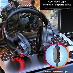 Дротова гарнітура Awei ES-770i Gaming earphone with LED, USB, 3.5mm, 2.1m, black - мініатюра 8