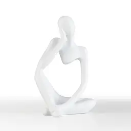 Статуетка декоративна МВМ My Home Мислитель біла (DH-ST-16-1 WHITE) - мініатюра 3