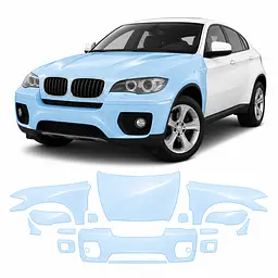 Антигравійна захисна бронеплівка за лекалами для BMW X6 E71 2008-2014 - передня частина авто (капот бампер фари крила)