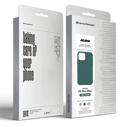 Силиконовый чехол с MagSafe для Apple iPhone 16 Pro Max, ICON2 MagCase, зеленый, противоударный, панель с мягкой подкладкой, защита всего корпуса, поддержка беспроводной зарядки, совместим с защитными стеклами и пленками, ArmorStandart (ARM81323) - мініатюра 10