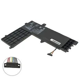 Акумулятор Asus B21N1506 Short Cable (коннектор 3см від края, EeeBook E502MA, E502SA, E502NA, L502MA, L502SA) 7.6V 3400 mAh 26Wh Black - мініатюра 2