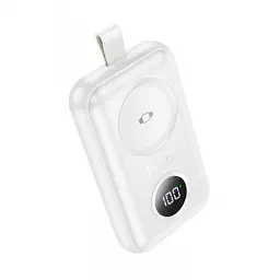 Портативна батарея Powerbank Hoco J137 with iWatch charger 2500mAh White - мініатюра 2