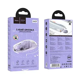 Бездротова миша Hoco GM29 Mysterious Dual-Mode Silent Wireless Mouse Purple - мініатюра 4