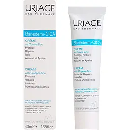 Уцінка. Відновлюючий цика-крем з Cu-Zn Uriage Bariederm Repairing Cica-Cream 40 мл  - мініатюра 1