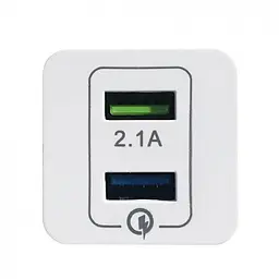 Блок живлення Fast charger AR-QC-02 Qualcomm QC3.0 2*USB 3.5A швидке зарядне - мініатюра 2