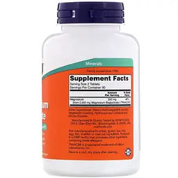 Гліцинат магнію Now Foods Magnesium Glycinate 180 таблеток - мініатюра 2