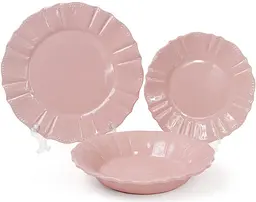 Набір 6 обідніх тарілок Leeds Ceramics SUN, кам'яна кераміка BonaDi Ø26х2 см kuh0007028 - мініатюра 2