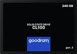 Накопичувач SSD Goodram CL100 Gen.3 2.5" SATAIII 3D TLC 240GB (SSDPR-CL100-240-G3)