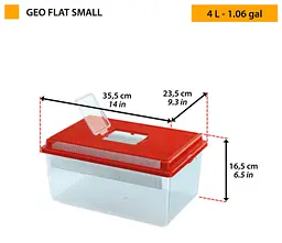 Контейнер для дрібних тварин, риб, черепах та комах Ferplast Geo Small 4 л 60040099 - мініатюра 3