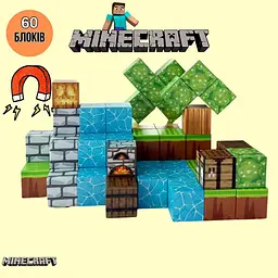 Магнітний блочний конструктор Майнкрафт 60 блоків Minecraft - мініатюра 4