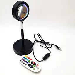 Проекційний світильник лампа для заходу сонця світанку RGB з пультом USB LED Lamp UKC Sunset Lamp F-20 - мініатюра 13