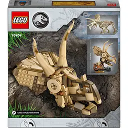 Конструктор LEGO Jurassic World Скам'янілості динозаврів: череп трицератопса 468 деталей (76969) - мініатюра 11
