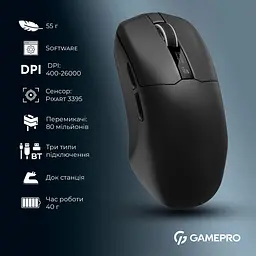 Миша GamePro Asgard Thor 1K Dock Station Black (GM023B) - мініатюра 13