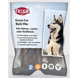 Ласощі Trixie Denta Fun Chewing Rolls Mix для собак Паличка для чищення зубів асорті 10 см 250 г (арт.31372)