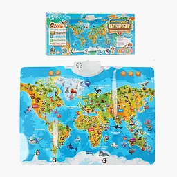 Інтерактивний плакат WToys Мапа світу озвучений українською 97899