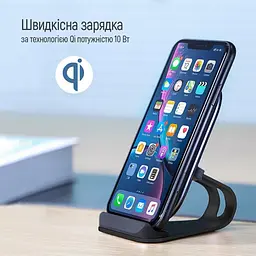 Бездротовий зарядний пристрій ColorWay Wireless Stand 10W Blue (CW-CHW30Q-BL) - мініатюра 6