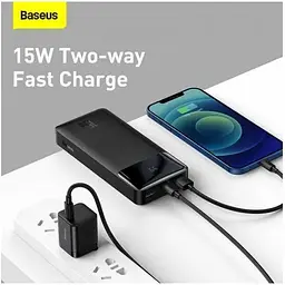 УМБ Baseus Bipow Digital Display Power Bank 20000mAh 15W (PPDML-J01) чорна - мініатюра 7