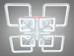 Біла LED люстра в дитячу з диммером і підсвічуванням, 190W - мініатюра 2