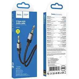 Аудіо кабель Aux Hoco UPA32 Clever (1m) Black - мініатюра 4