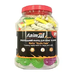 Набір тренувальних снарядів AnimAll Зроби сам для собак і котів 60 шт